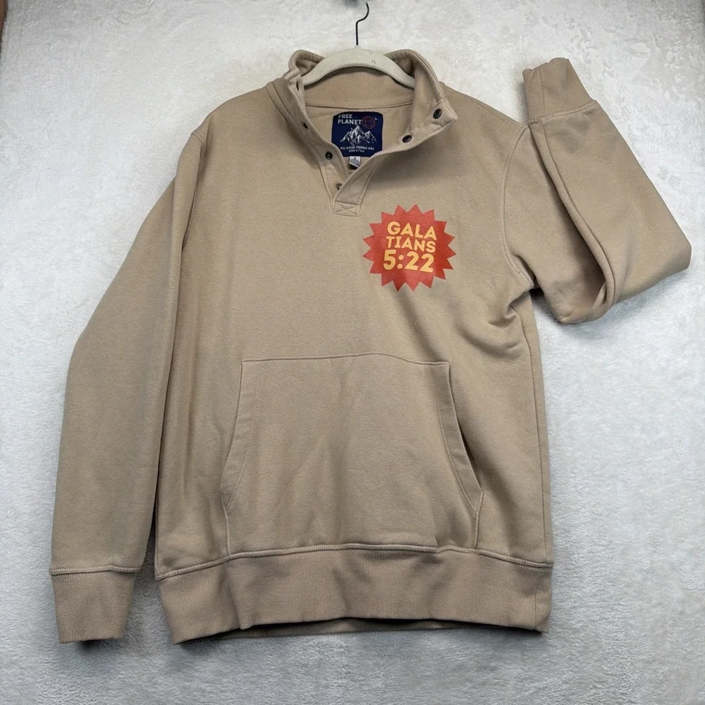 Christian Fruit of the Spirit Graphic Sweatshirt Galatians 5:22 Men's Small